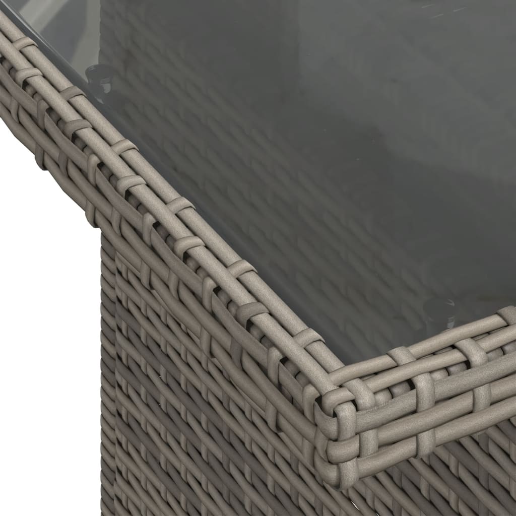 Set Divani da Giardino 7 pz con Cuscini Grigio in Polyrattan | homemem39