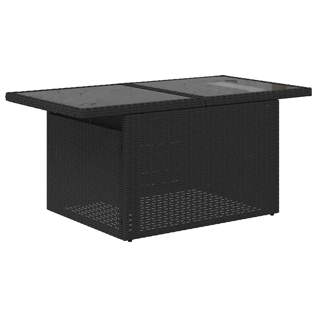 Set Divani da Giardino 9 pz con Cuscini Nero in Polyrattan | homemem39