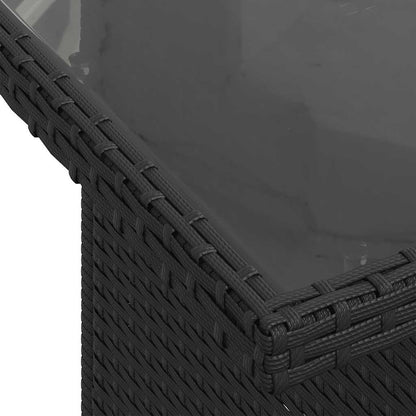 Set Divani da Giardino 10pz con Cuscini in Polyrattan Nero | homemem39