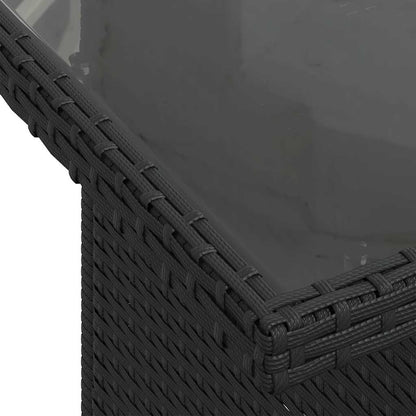 Set Divani da Giardino 11 pz con Cuscini in Polyrattan Nero | homemem39