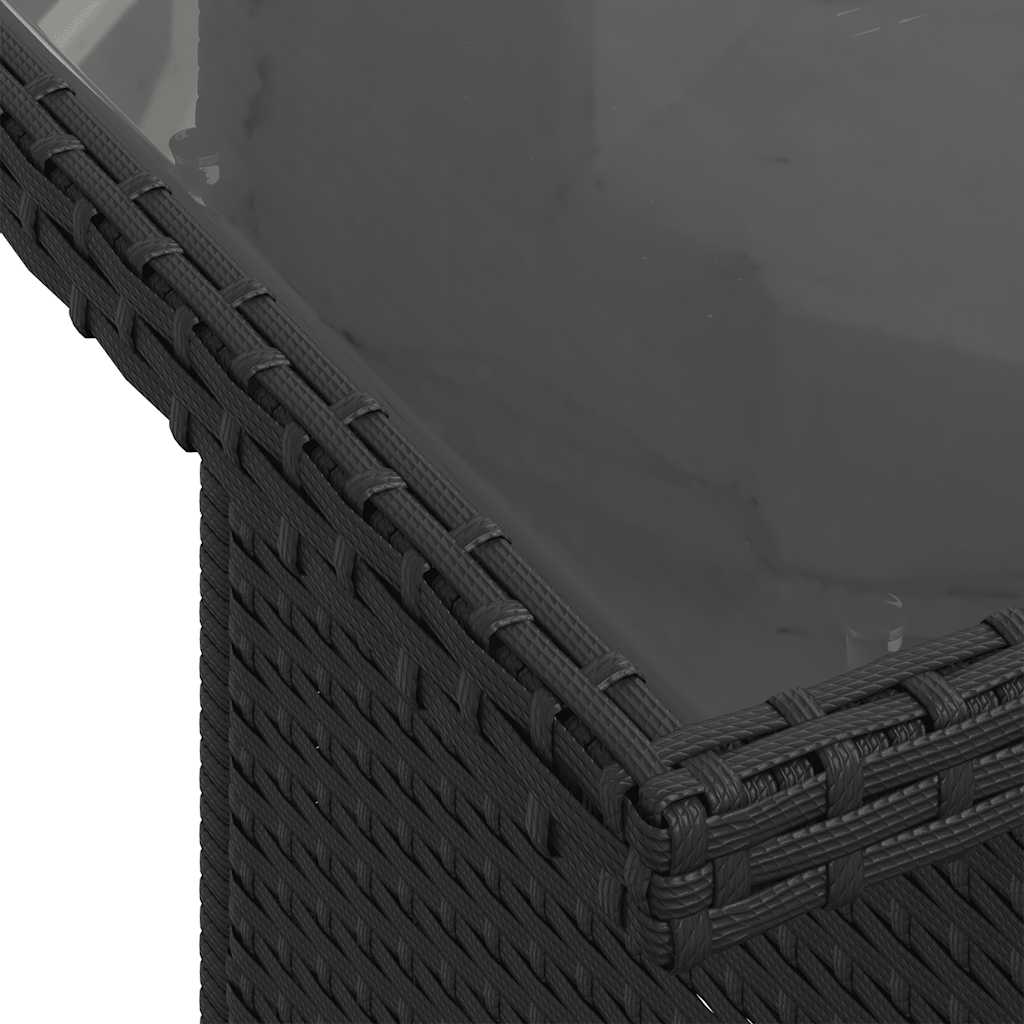 Set Divani da Giardino 5 pz con Cuscini in Polyrattan Nero | homemem39