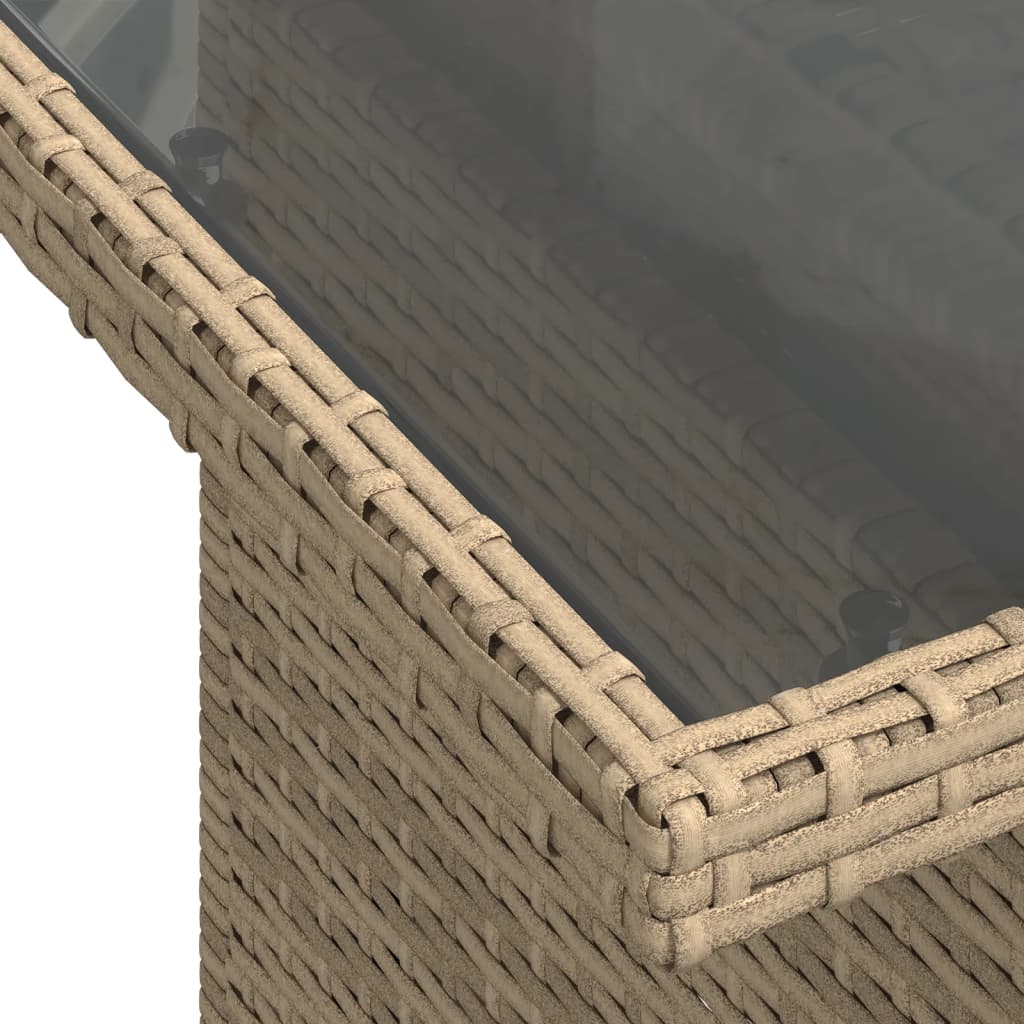 Set Divani da Giardino 7 pz con Cuscini Beige in Polyrattan | homemem39