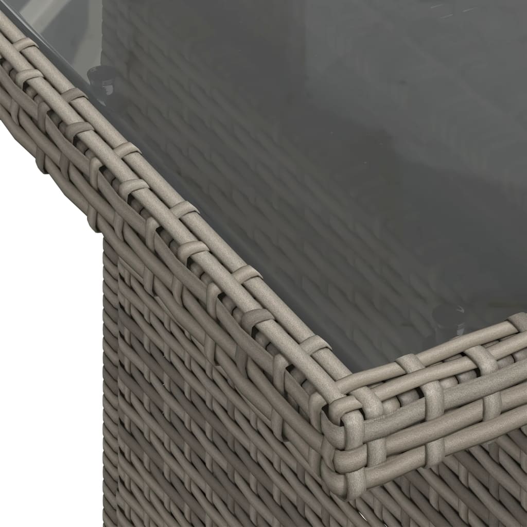 Set Divani da Giardino 7 pz con Cuscini Grigio in Polyrattan | homemem39