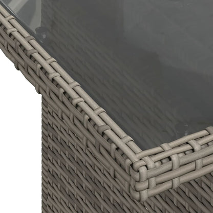 Set Divani da Giardino 7 pz con Cuscini Grigio in Polyrattan | homemem39