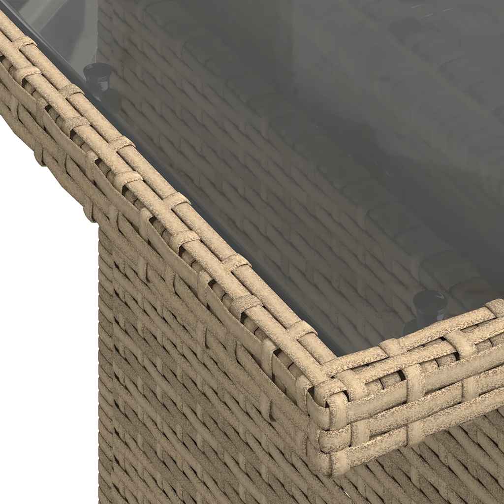 Set Divano da Giardino 9 pz con Cuscini Beige in Polyrattan | homemem39