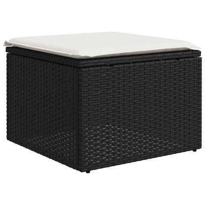 Set Divani da Giardino con Cuscini 7pz Nero Polyrattan | homemem39
