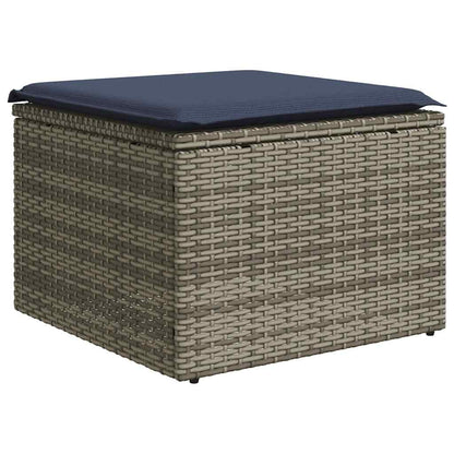 Set Divani da Giardino 7 pz con Cuscini Grigio in Polyrattan | homemem39