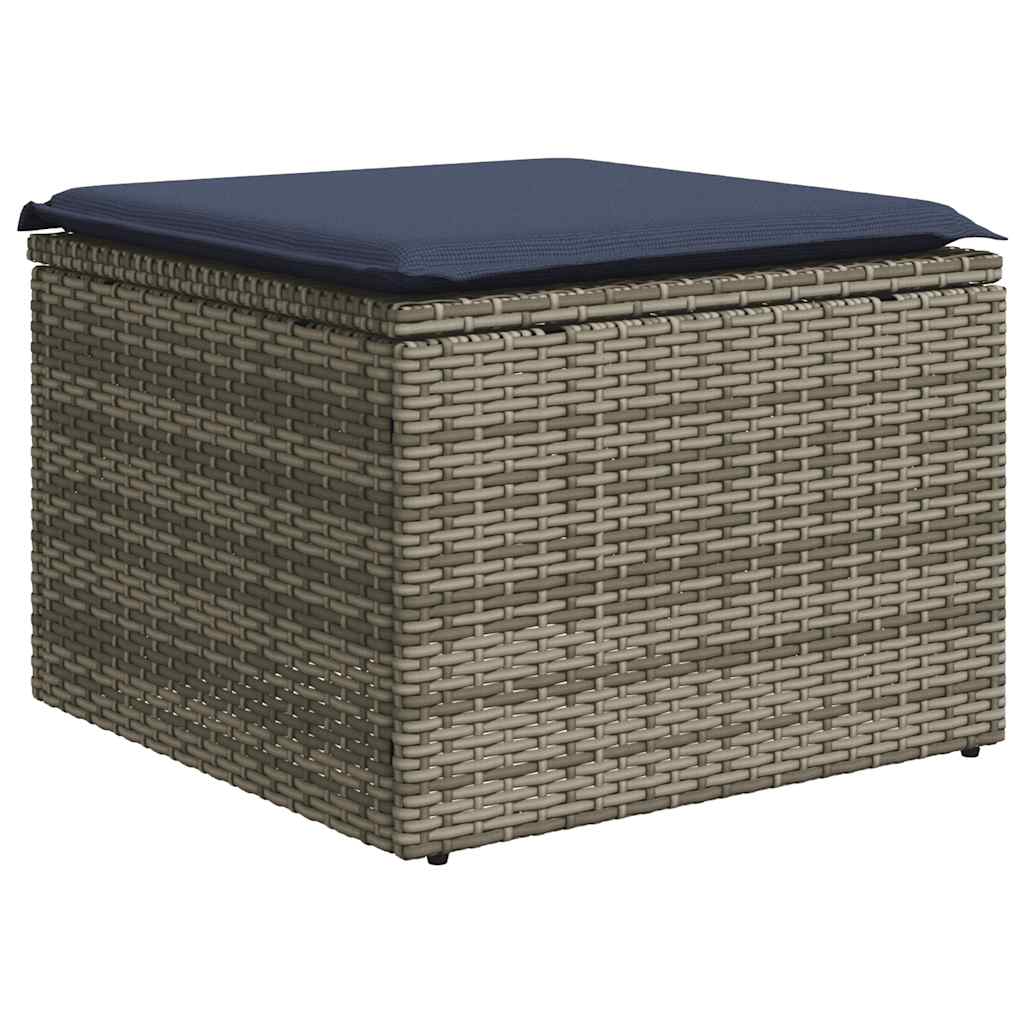 Set Divani da Giardino 8 pz con Cuscini Grigio in Polyrattan | homemem39