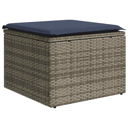 Set Divani da Giardino 8 pz con Cuscini Grigio in Polyrattan | homemem39
