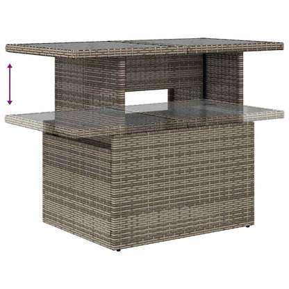 Set Divani da Giardino 8 pz con Cuscini Grigio in Polyrattan | homemem39