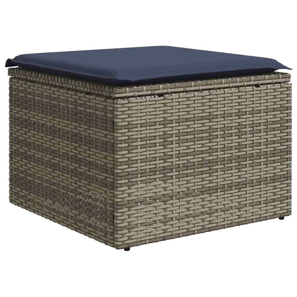 Set Divani da Giardino 8 pz con Cuscini Grigio in Polyrattan | homemem39