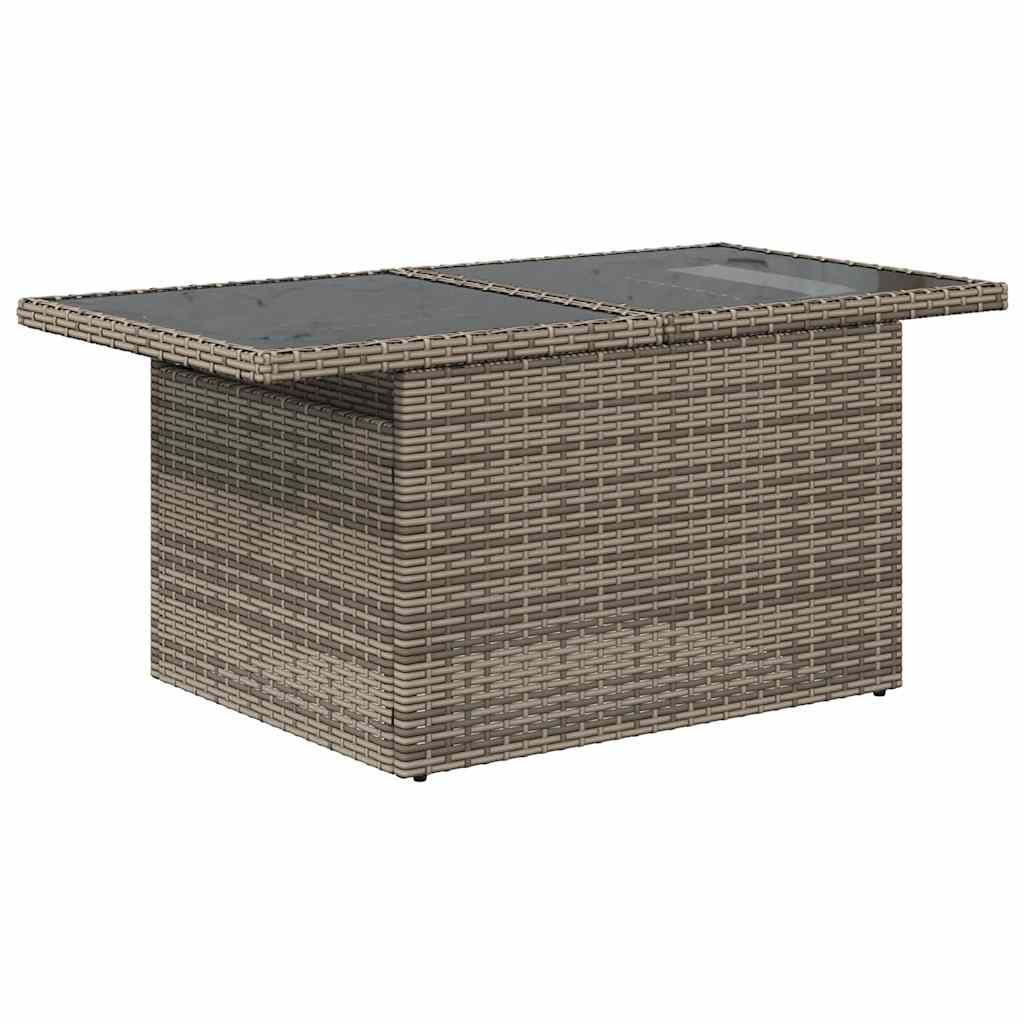 Set Divani da Giardino 9 pz con Cuscini Grigio in Polyrattan | homemem39