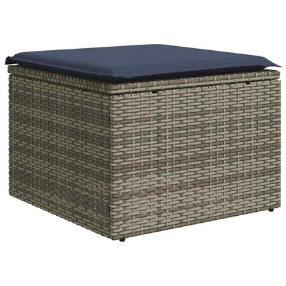 Set Divani da Giardino 9 pz con Cuscini Grigio in Polyrattan | homemem39