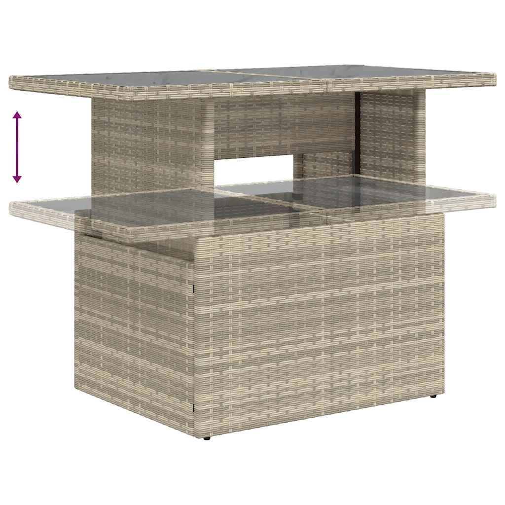 Set Divani da Giardino 11 pz con Cuscini in Polyrattan Grigio | homemem39