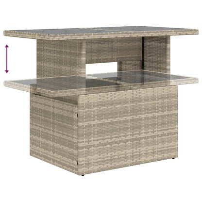 Set Divani da Giardino 11 pz con Cuscini in Polyrattan Grigio | homemem39