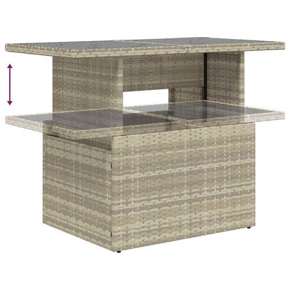 Set Divani da Giardino 11 pz con Cuscini in Polyrattan Grigio | homemem39