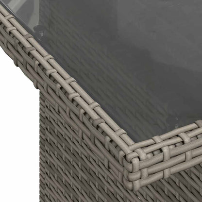 Set Divani da Giardino 5 pz con Cuscini Grigio in Polyrattan | homemem39