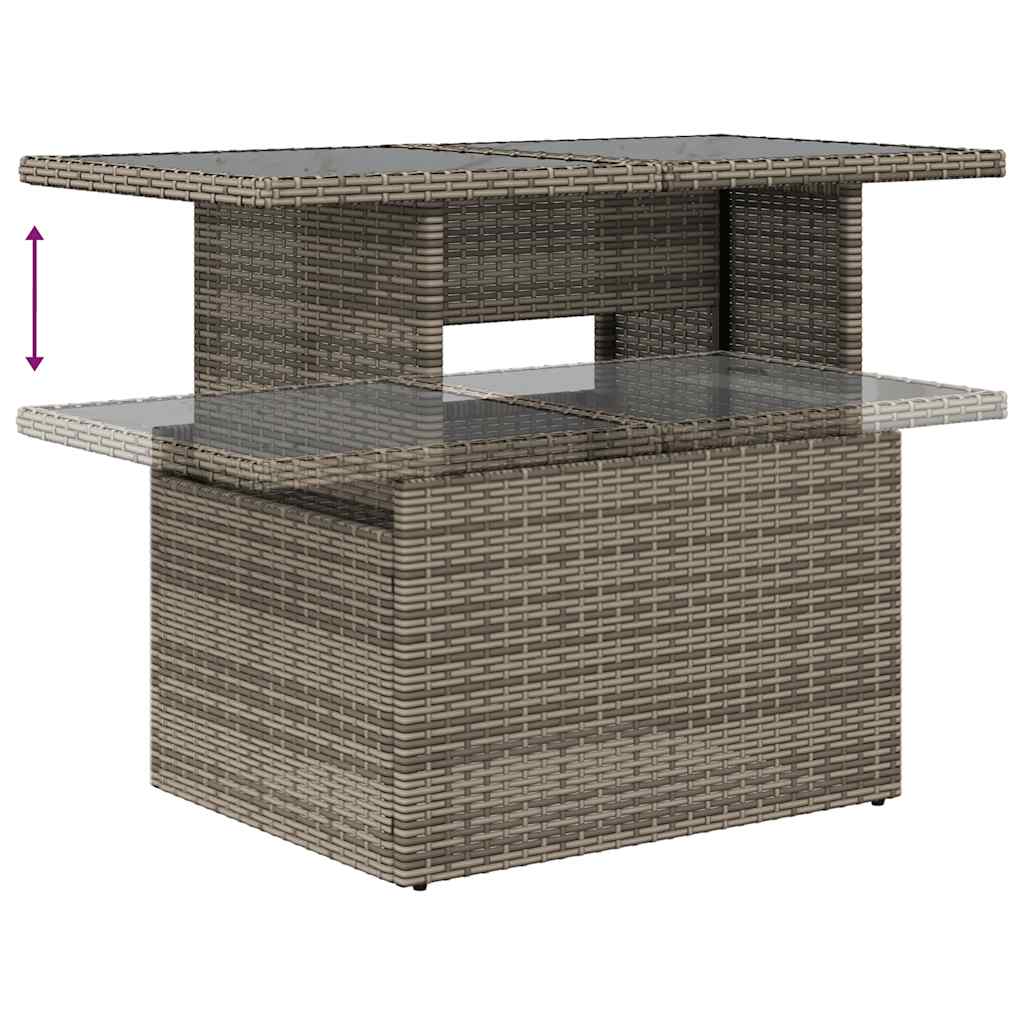 Set Divani da Giardino 6 pz con Cuscini Grigio in Polyrattan | homemem39