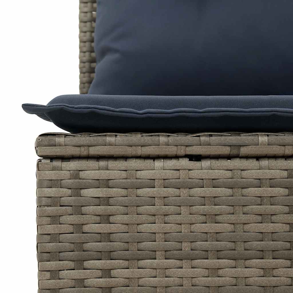 Set Divani da Giardino 6 pz con Cuscini Grigio in Polyrattan | homemem39