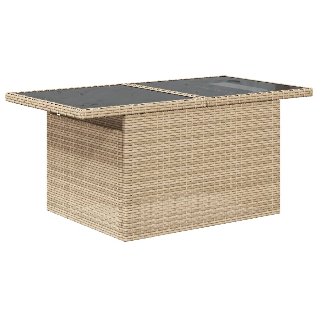 Set Divani da Giardino 7 pz con Cuscini Beige in Polyrattan | homemem39