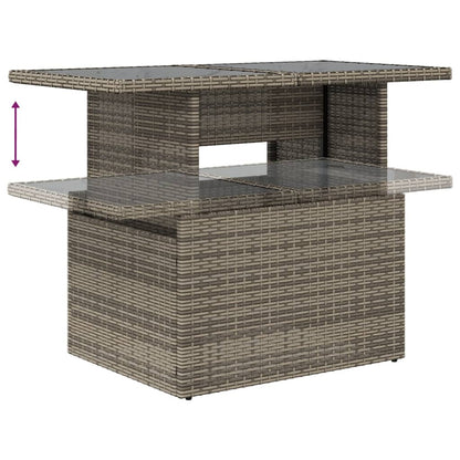 Set Divani da Giardino 7 pz con Cuscini Grigio in Polyrattan | homemem39