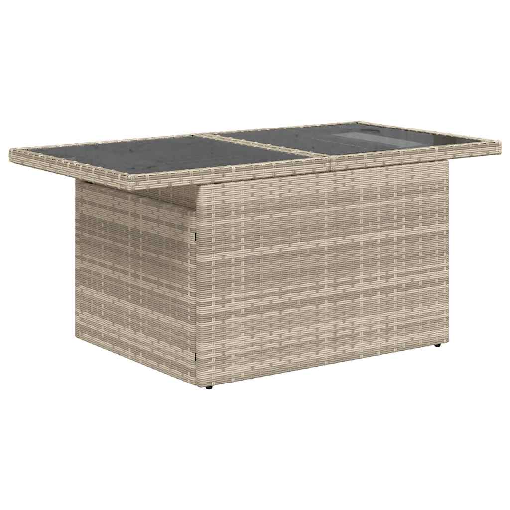 Set Divani da Giardino 7pz con Cuscini Grigio Chiaro Polyrattan | homemem39