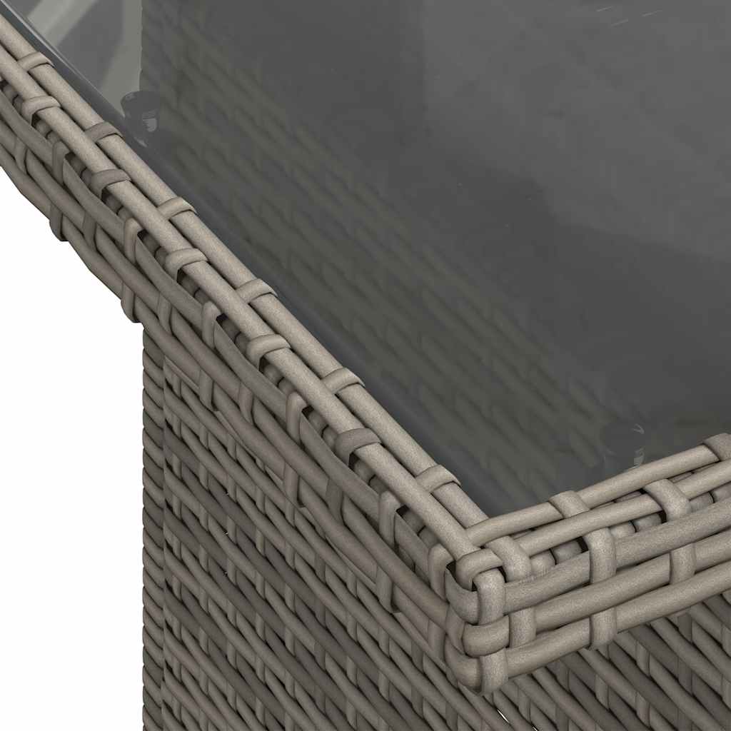 Set Divani da Giardino 7 pz con Cuscini Grigio in Polyrattan | homemem39