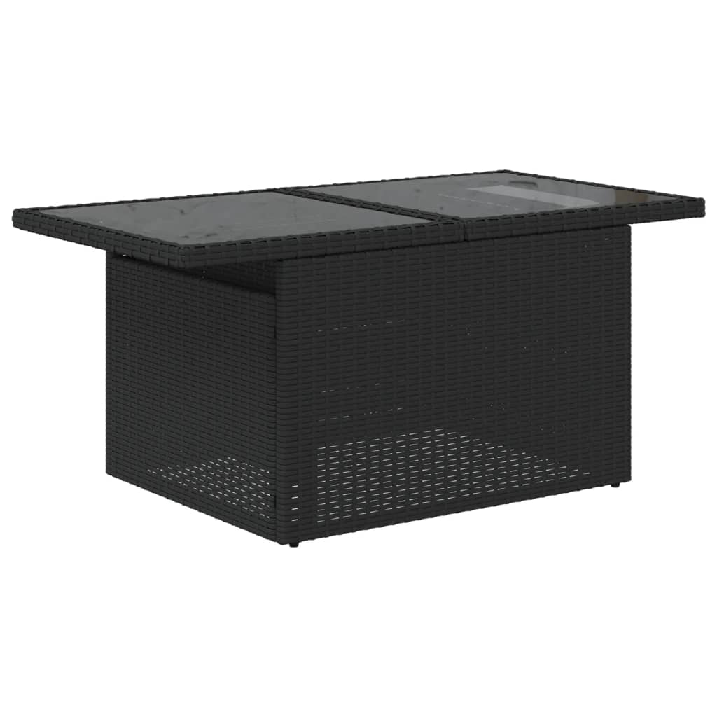 Set Divani da Giardino con Cuscini 8 pz Nero in Polyrattan | homemem39