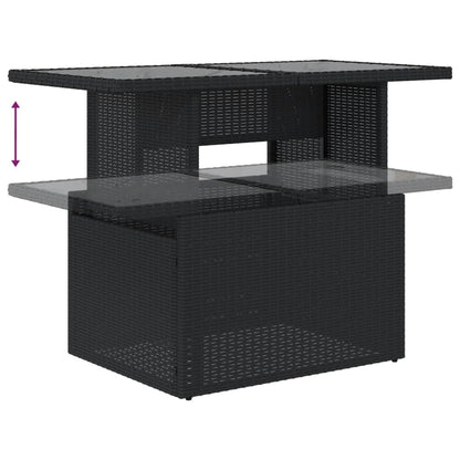 Set Divani da Giardino con Cuscini 8 pz Nero in Polyrattan | homemem39