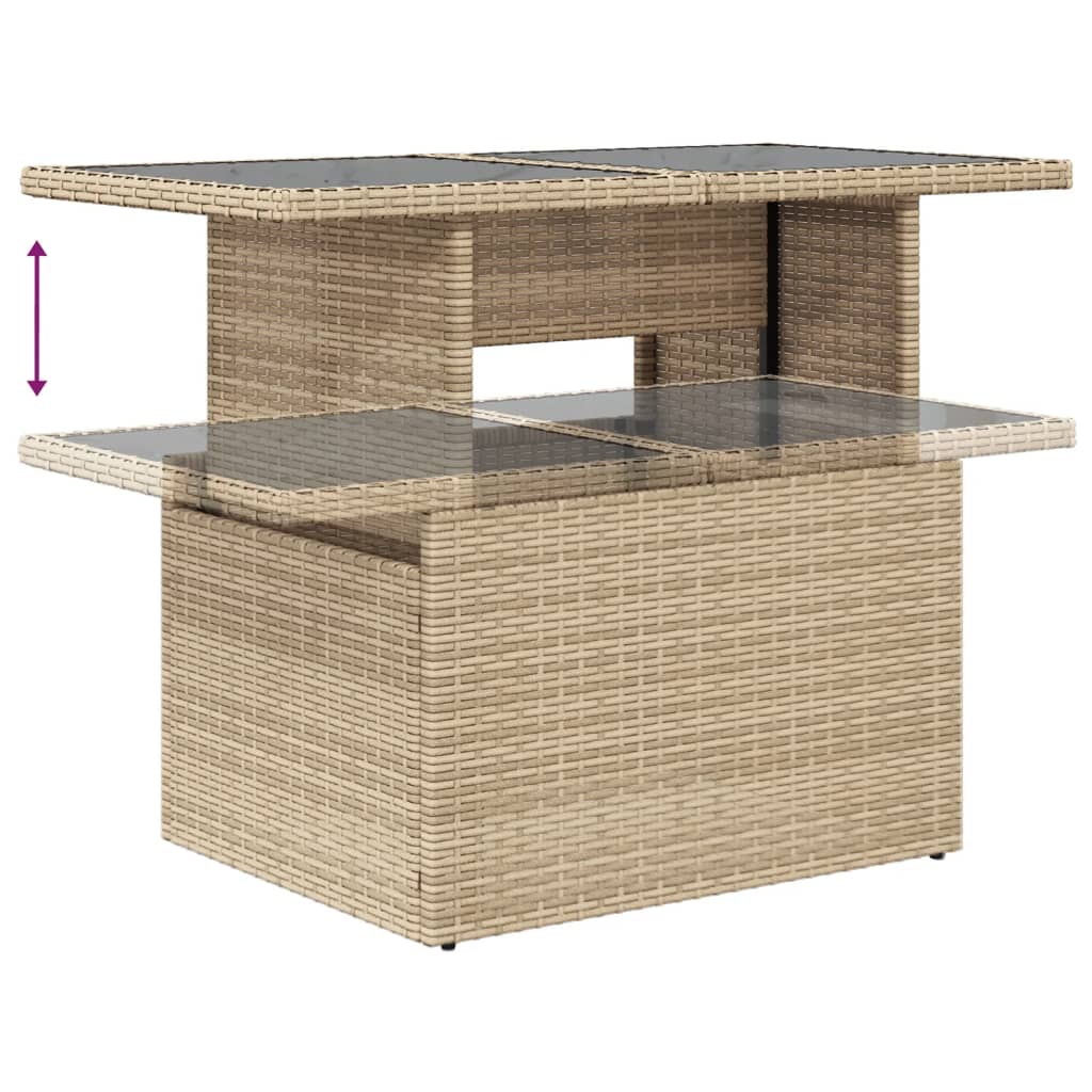 Set Divano da Giardino 8 pz con Cuscini Beige in Polyrattan | homemem39
