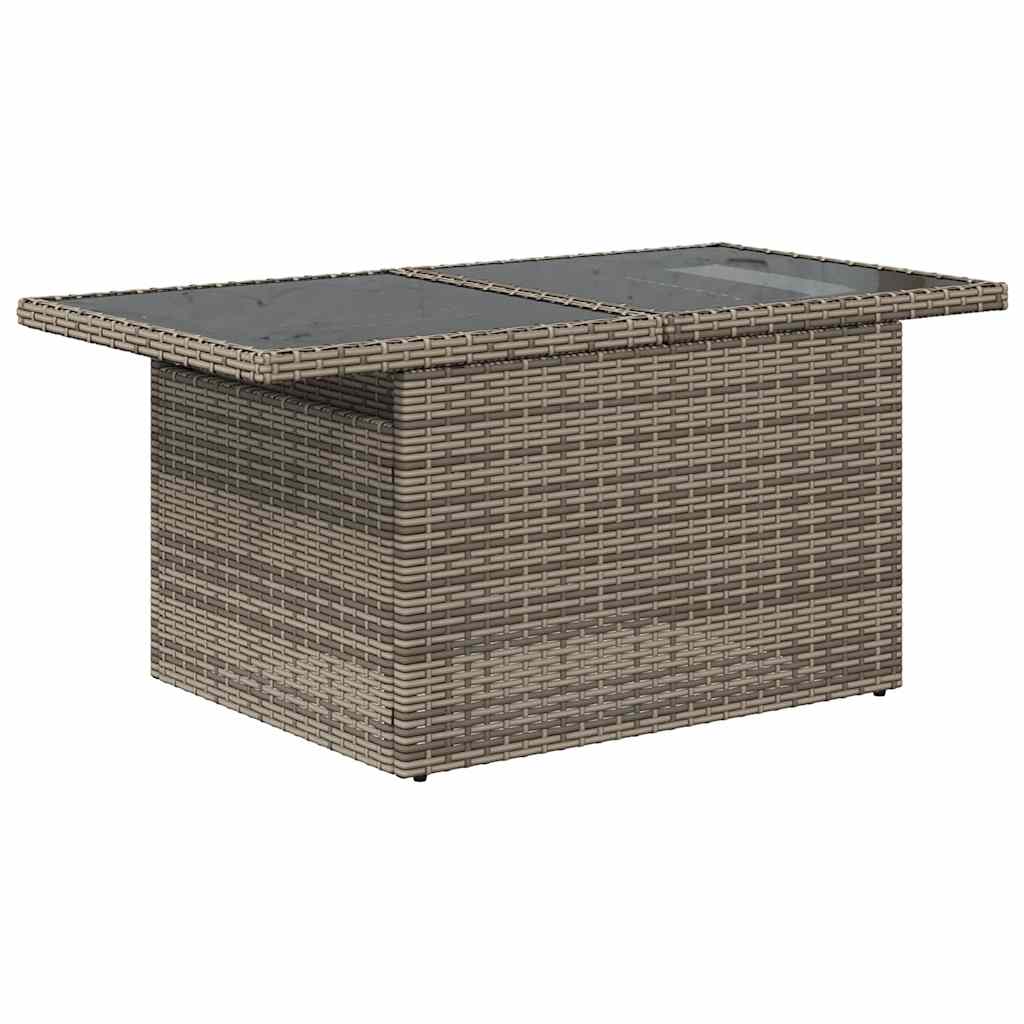 Set Divani da Giardino 10 pz con Cuscini Grigio in Polyrattan | homemem39