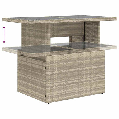Set Divani da Giardino 11 pz con Cuscini in Polyrattan Grigio | homemem39