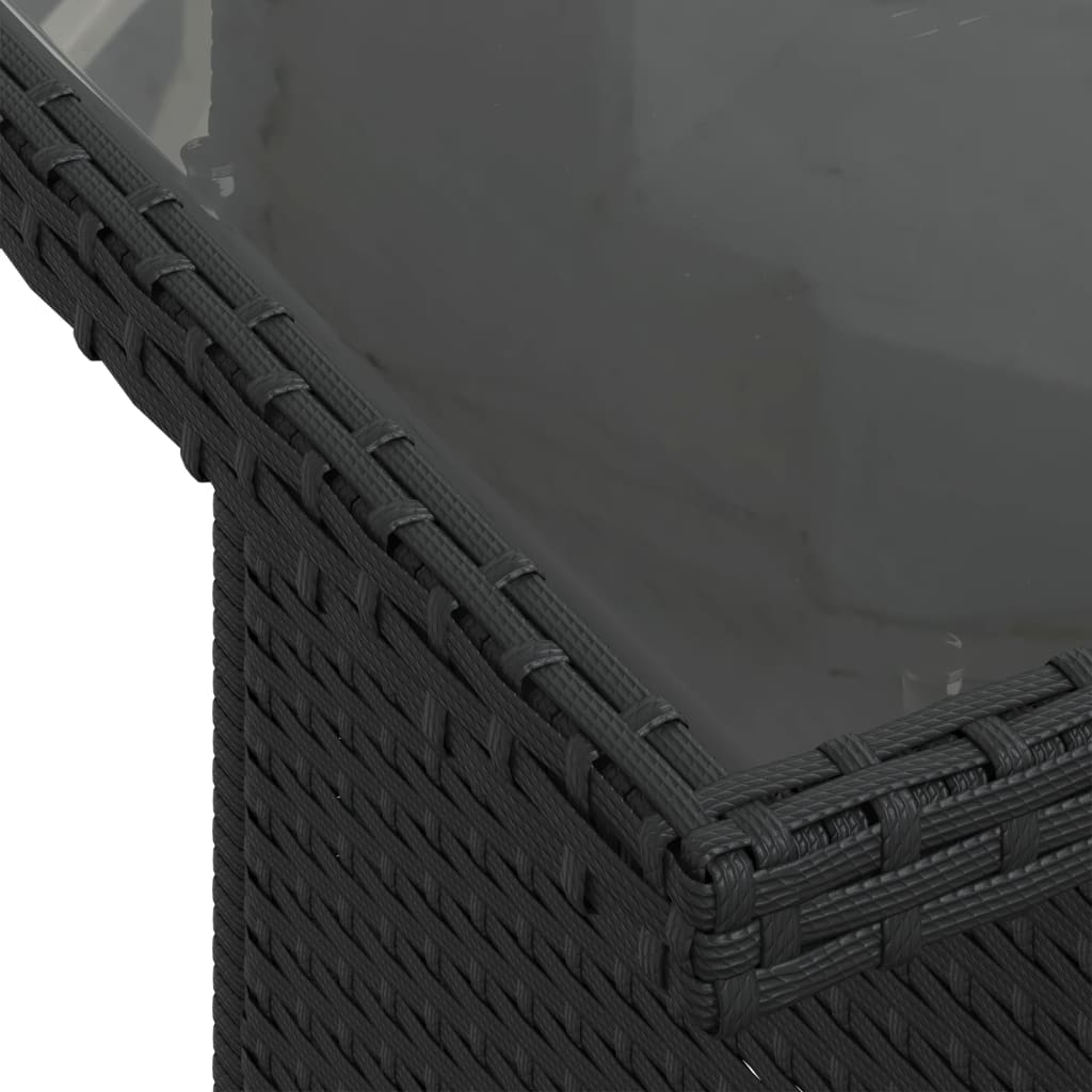 Set Divani da Giardino 9 pz con Cuscini Nero in Polyrattan | homemem39