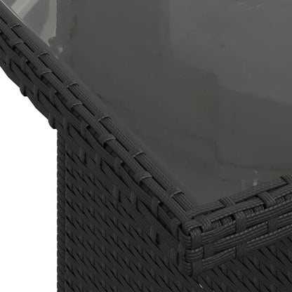 Set Divani da Giardino 9 pz con Cuscini Nero in Polyrattan | homemem39