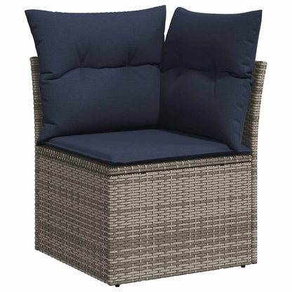 Set Divani da Giardino 6 pz con Cuscini Grigio in Polyrattan | homemem39