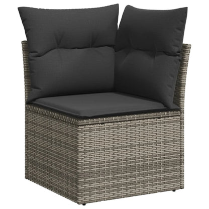 Set Divano da Giardino 6 pz con Cuscini Grigio in Polyrattan | homemem39