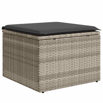 Set Divano da Giardino 8pz con Cuscini Grigio Chiaro Polyrattan | homemem39