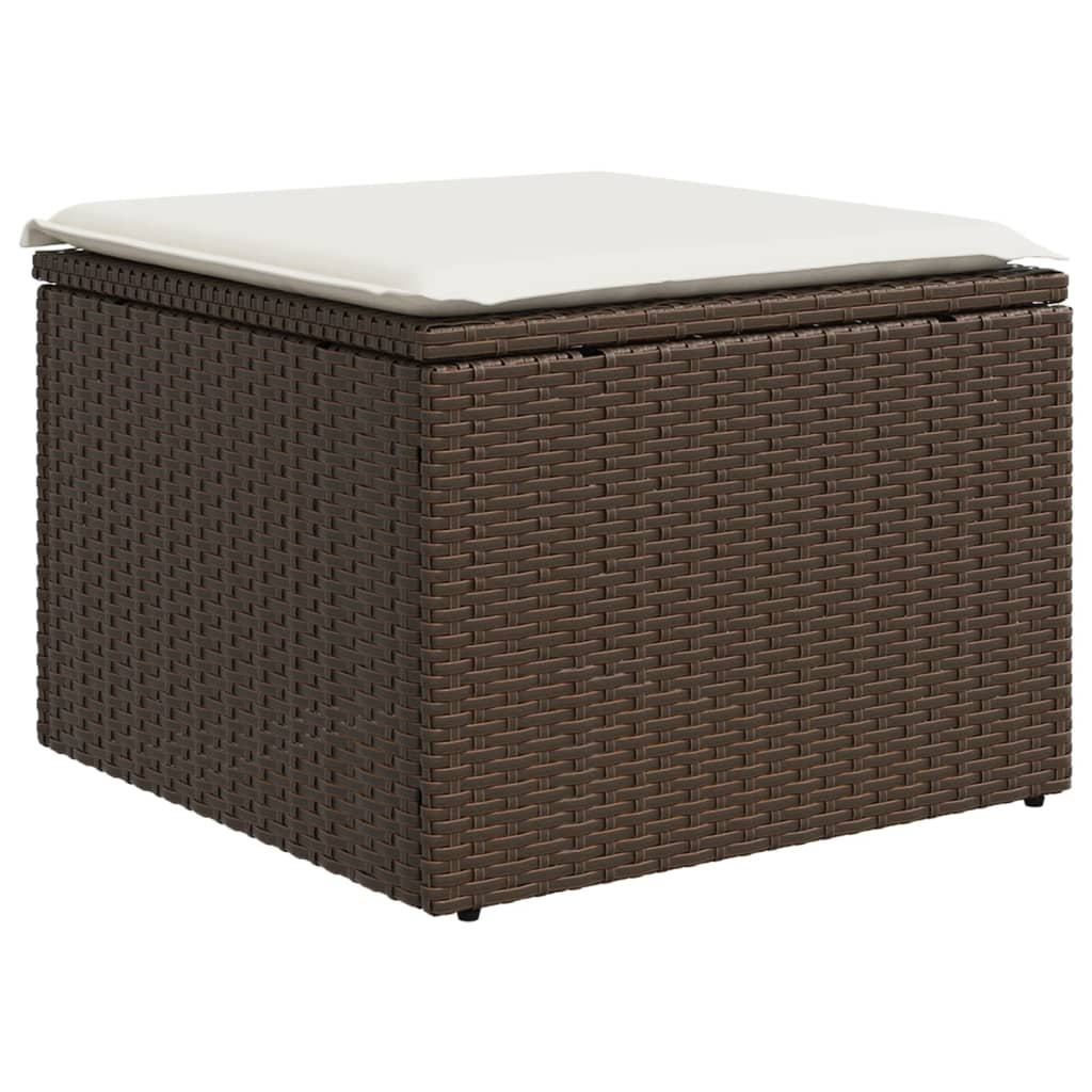 Set Divani da Giardino 8 pz con Cuscini Marrone in Polyrattan | homemem39