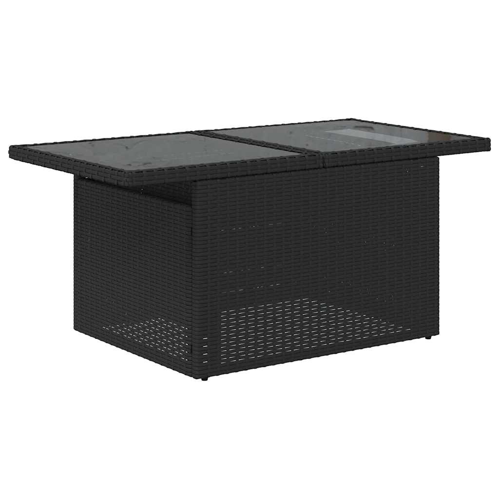 Set Divani da Giardino 10pz con Cuscini in Polyrattan Nero | homemem39