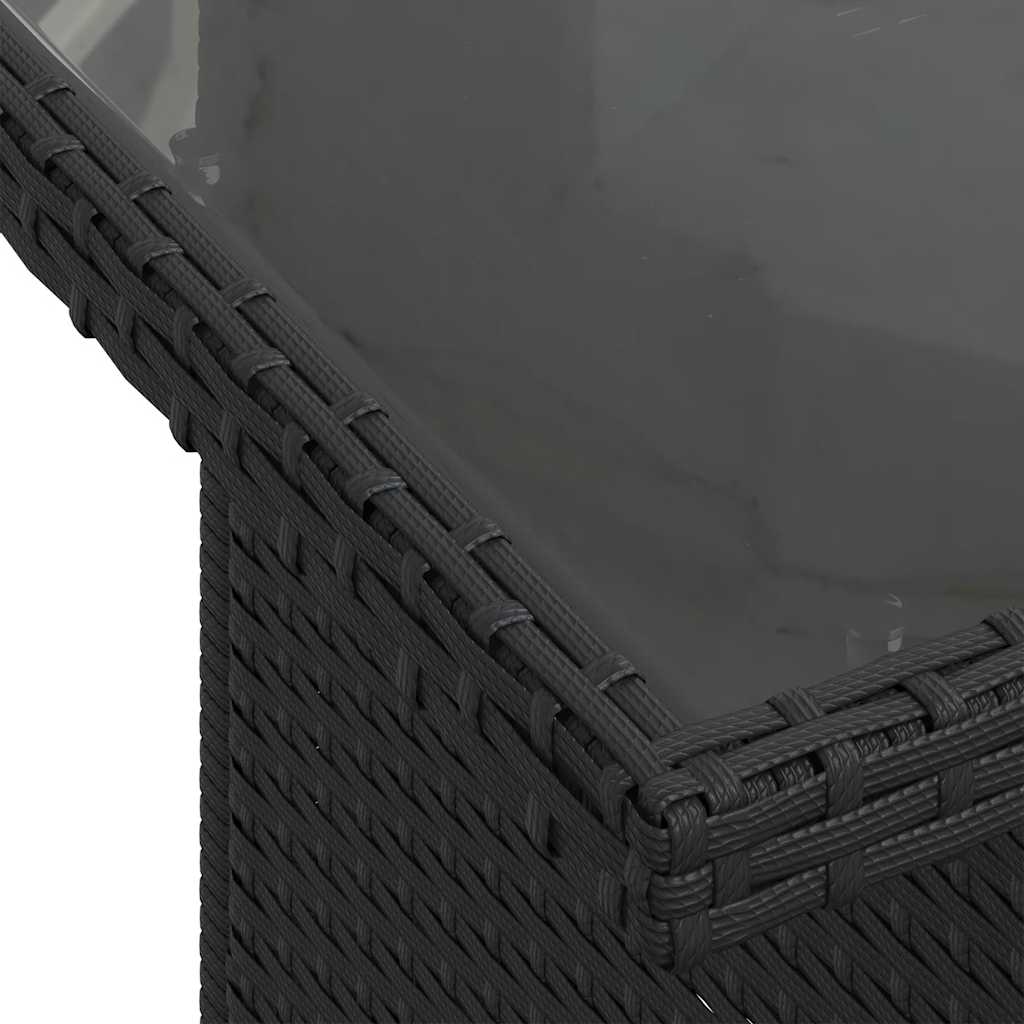 Set Divani da Giardino 10pz con Cuscini in Polyrattan Nero | homemem39