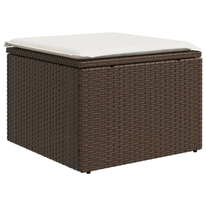 Set Divani da Giardino 8 pz con Cuscini Marrone in Polyrattan | homemem39