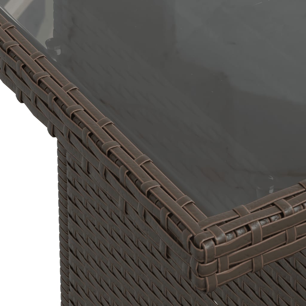 Set Divani da Giardino 10pz con Cuscini in Polyrattan Marrone - homemem39