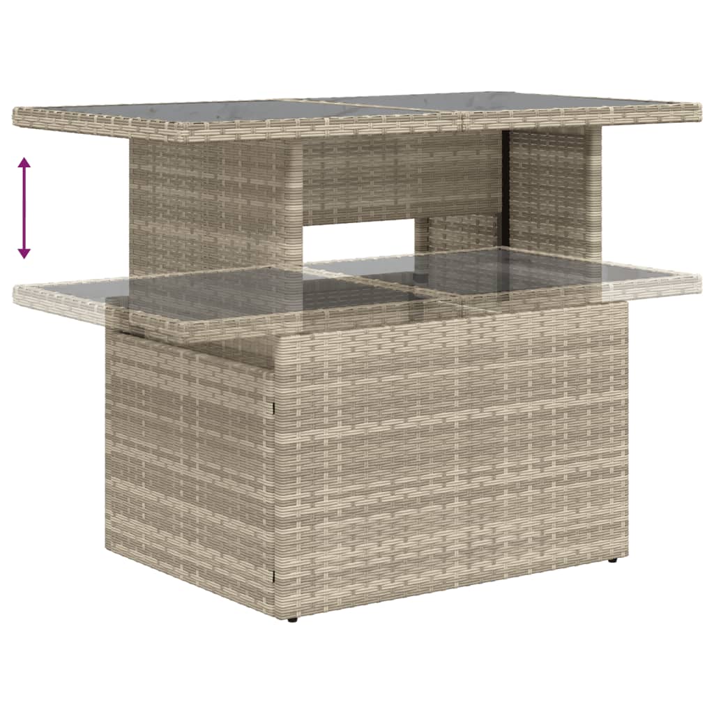 Set Divani da Giardino 11 pz con Cuscini in Polyrattan Grigio | homemem39