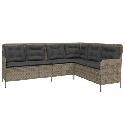 Set Divano da Giardino 2 pz con Cuscini Grigio in Polyrattan - homemem39