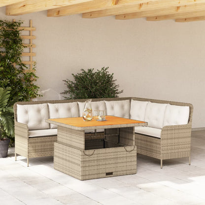 Set Divani da Giardino 2 pz con Cuscini Beige in Polyrattan - homemem39
