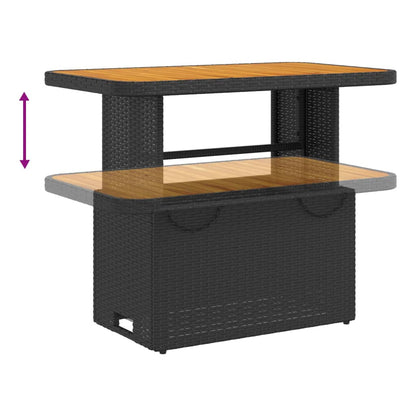 Set Divani da Giardino 2 pz con Cuscini in Polyrattan Nero | homemem39