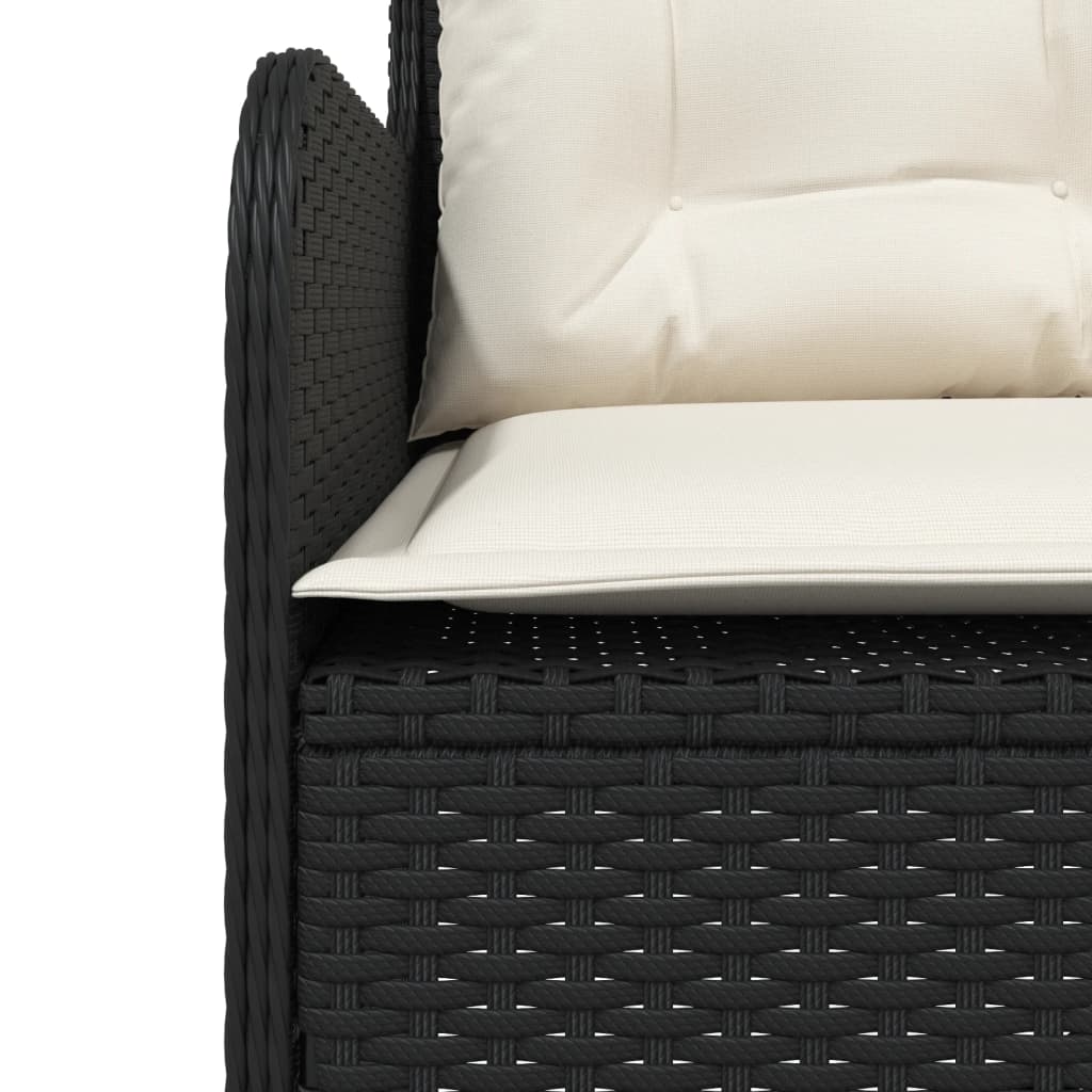 Set Divani da Giardino 2 pz con Cuscini in Polyrattan Nero | homemem39