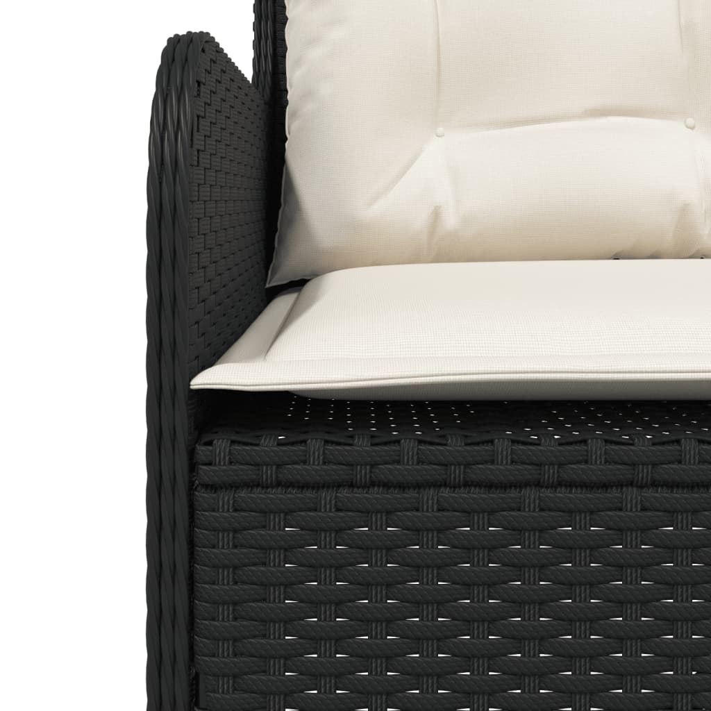Set Divani da Giardino 2 pz con Cuscini in Polyrattan Nero | homemem39