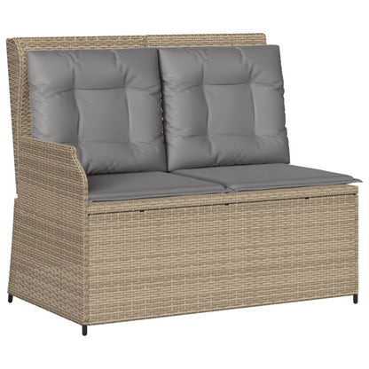 Set Divani da Giardino 7 pz con Cuscini in Polyrattan Beige
