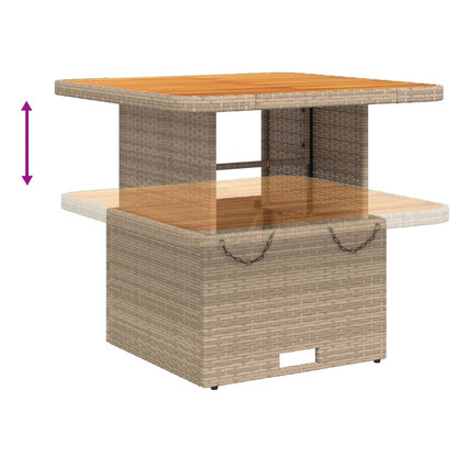 Set Divani da Giardino 7 pz con Cuscini in Polyrattan Beige